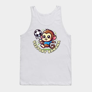 Football kids cute monkey Tank Top